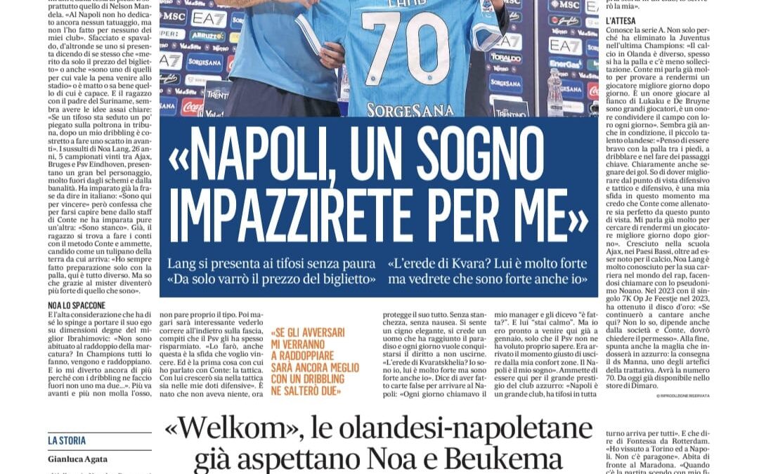 welkom Noa Lang, Beukema, de Bruyne 2025